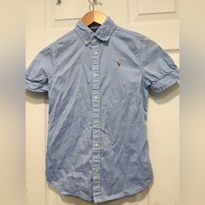 Polo by Ralph Lauren Light Blue Short-Sleeve Oxford Shirt size 14